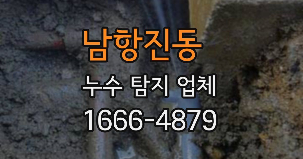 남항진동 누수 탐지 업체