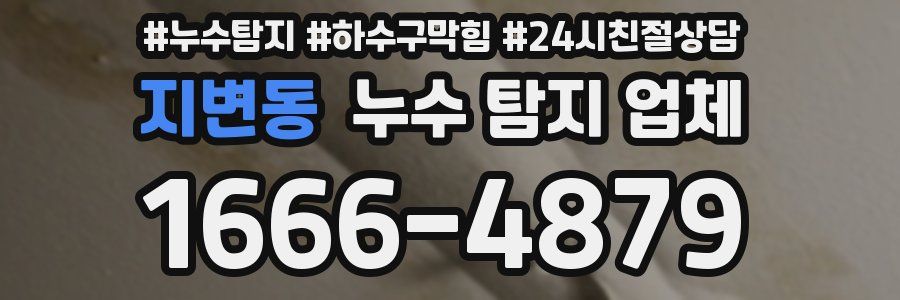 지변동 누수 탐지 업체