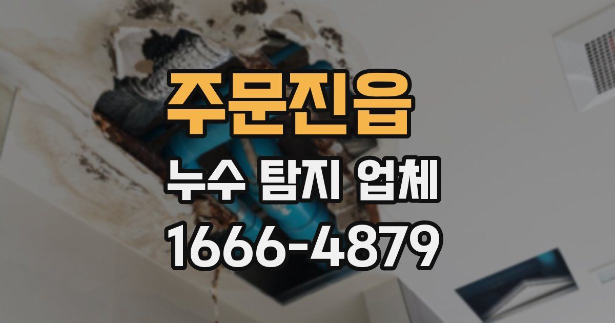 주문진읍 누수 탐지 업체