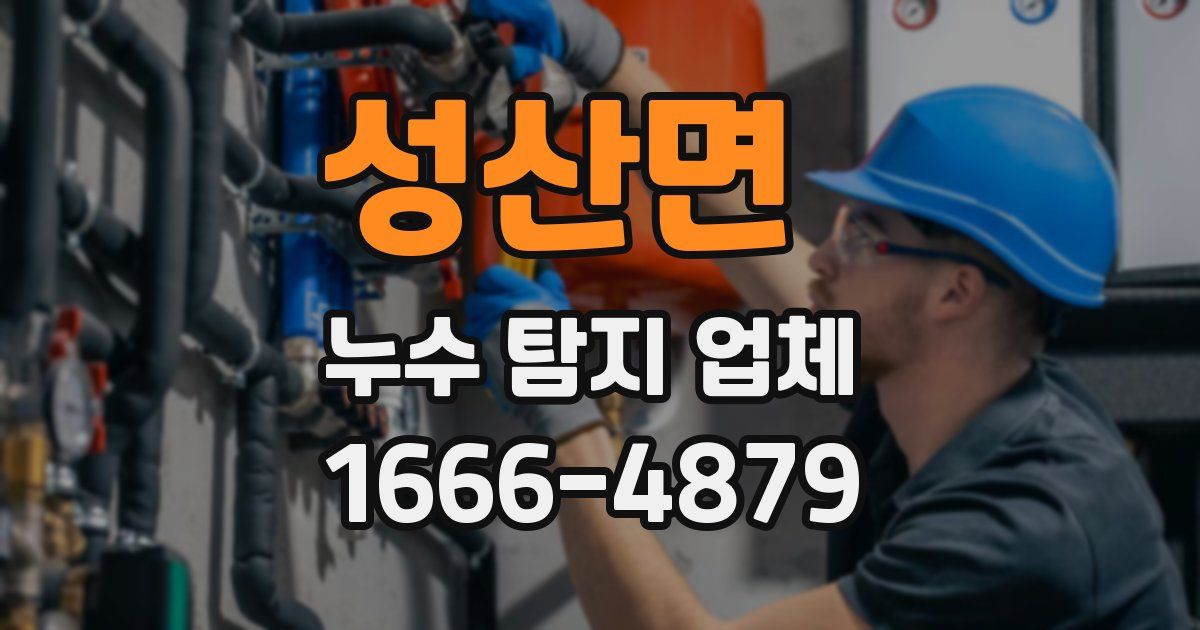 성산면 누수 탐지 업체