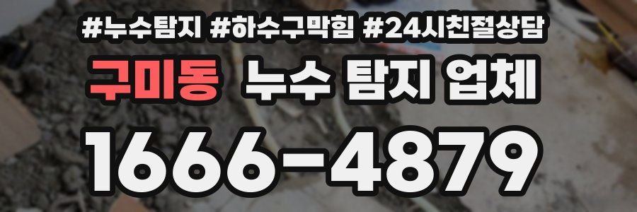구미동 누수 탐지 업체
