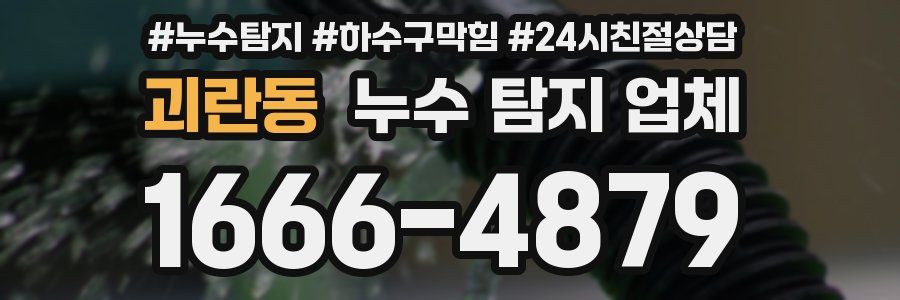 괴란동 누수 탐지 업체