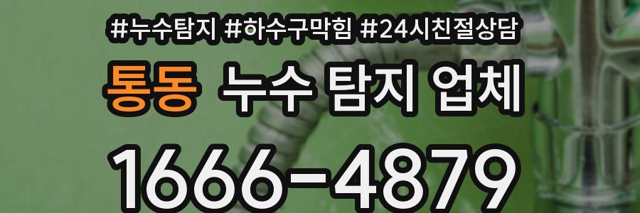 통동 누수 탐지 업체