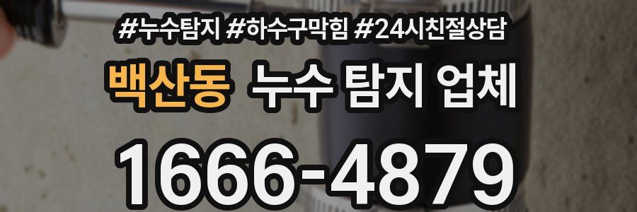 백산동 누수 탐지 업체