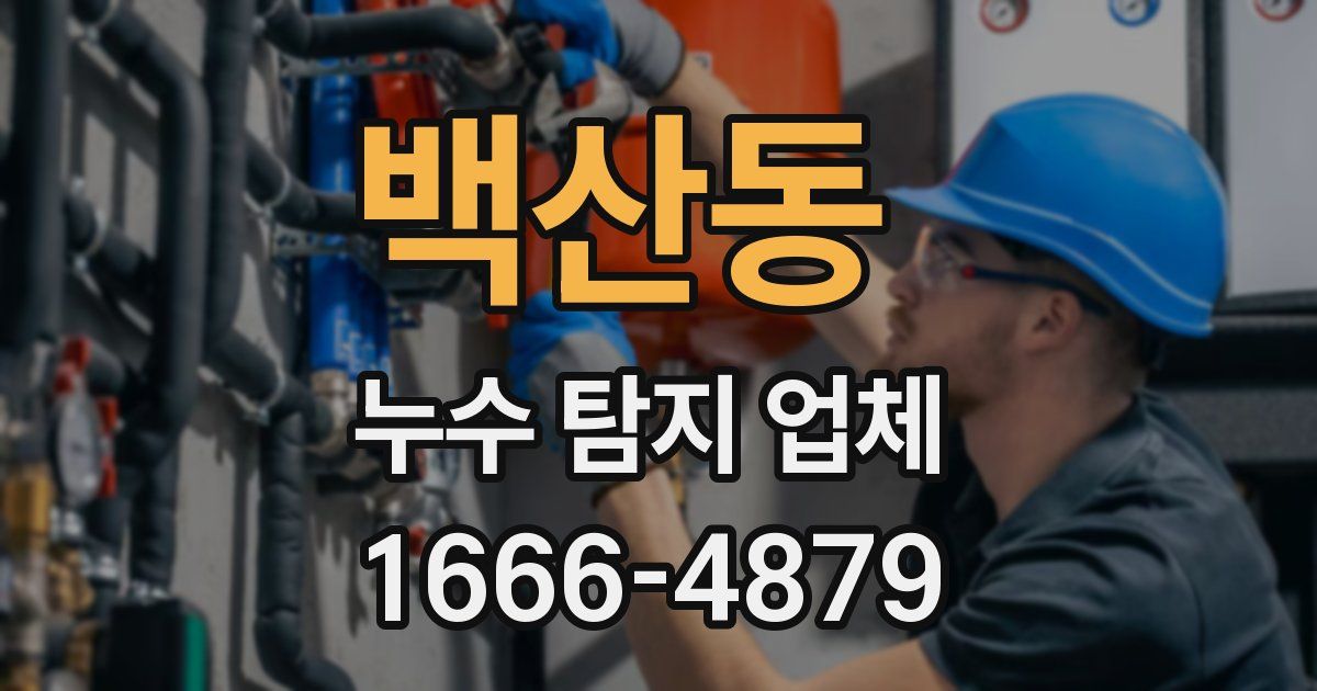 백산동 누수 탐지 업체