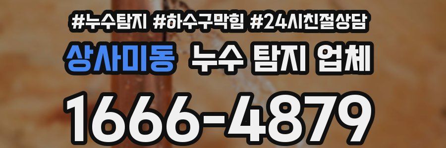 상사미동 누수 탐지 업체
