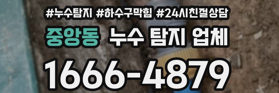 중앙동 누수 탐지 업체