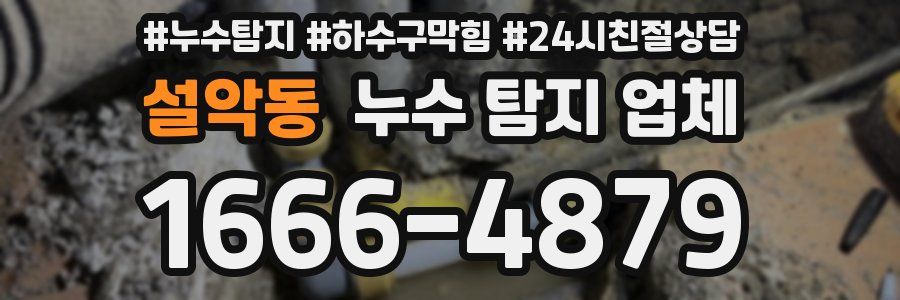설악동 누수 탐지 업체
