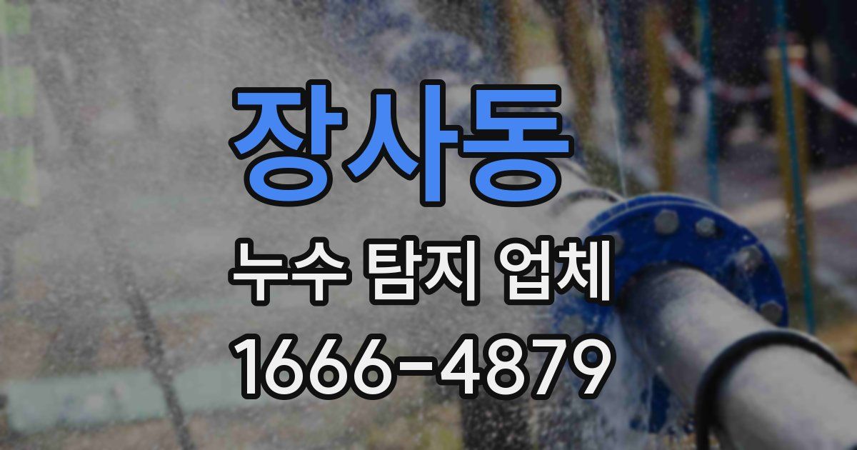 장사동 누수 탐지 업체