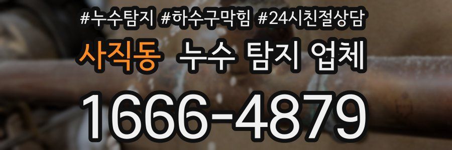 사직동 누수 탐지 업체