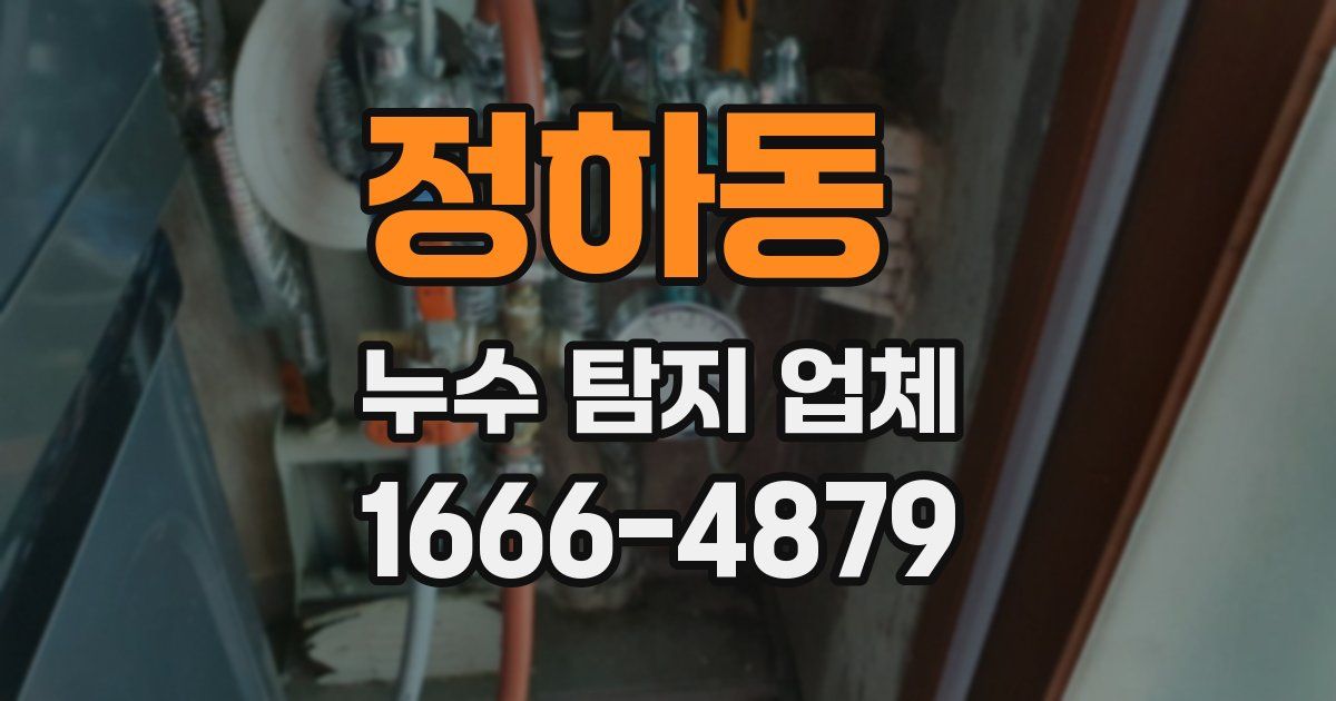 정하동 누수 탐지 업체