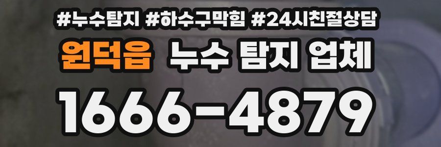 원덕읍 누수 탐지 업체