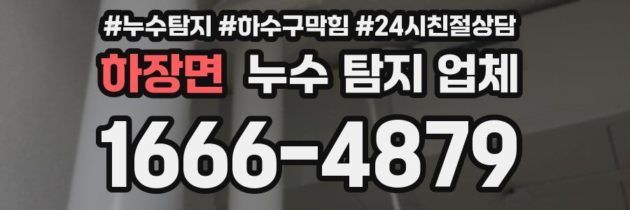 하장면 누수 탐지 업체