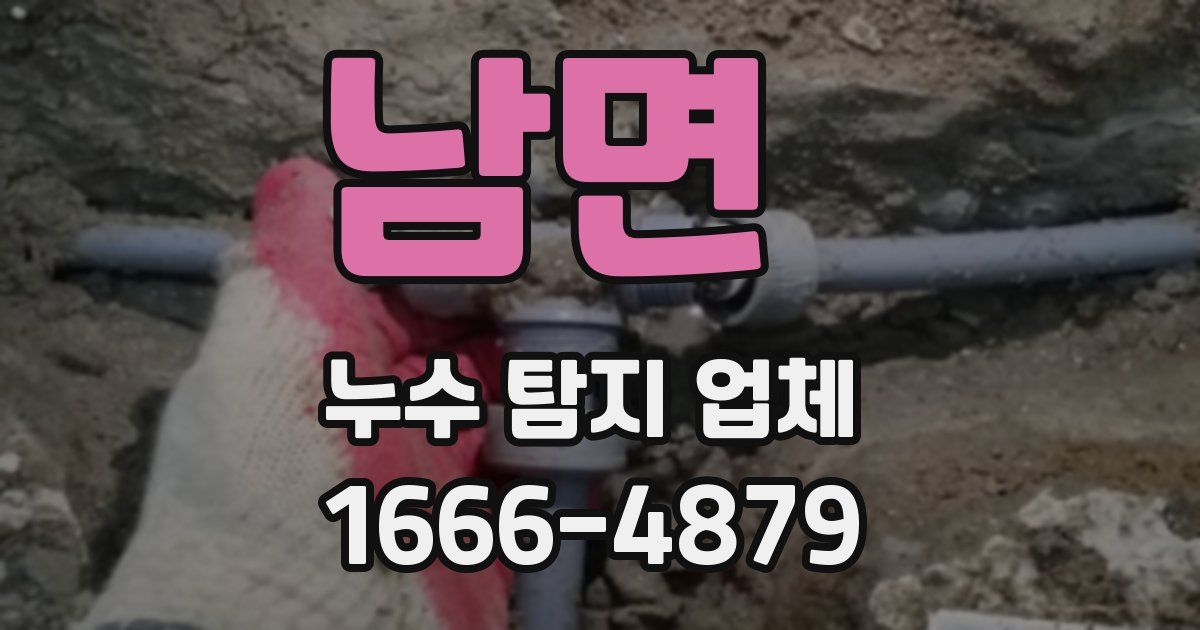 남면 누수 탐지 업체