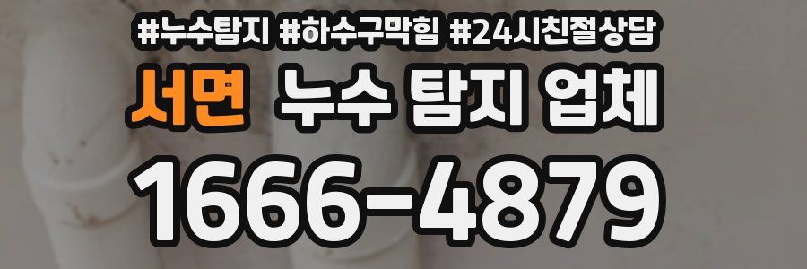 서면 누수 탐지 업체