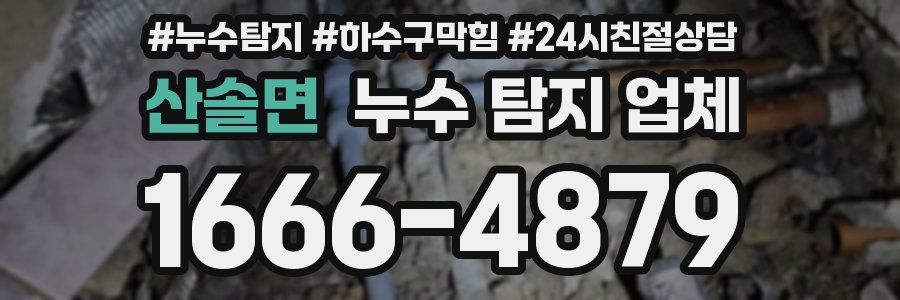 산솔면 누수 탐지 업체