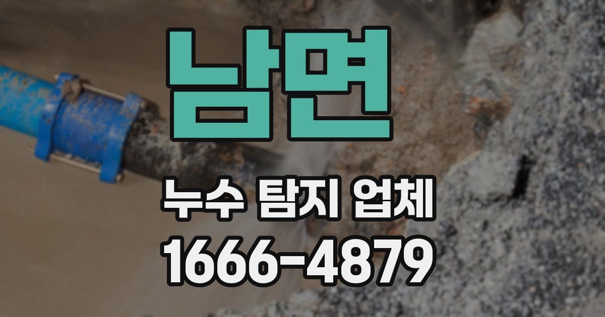 남면 누수 탐지 업체