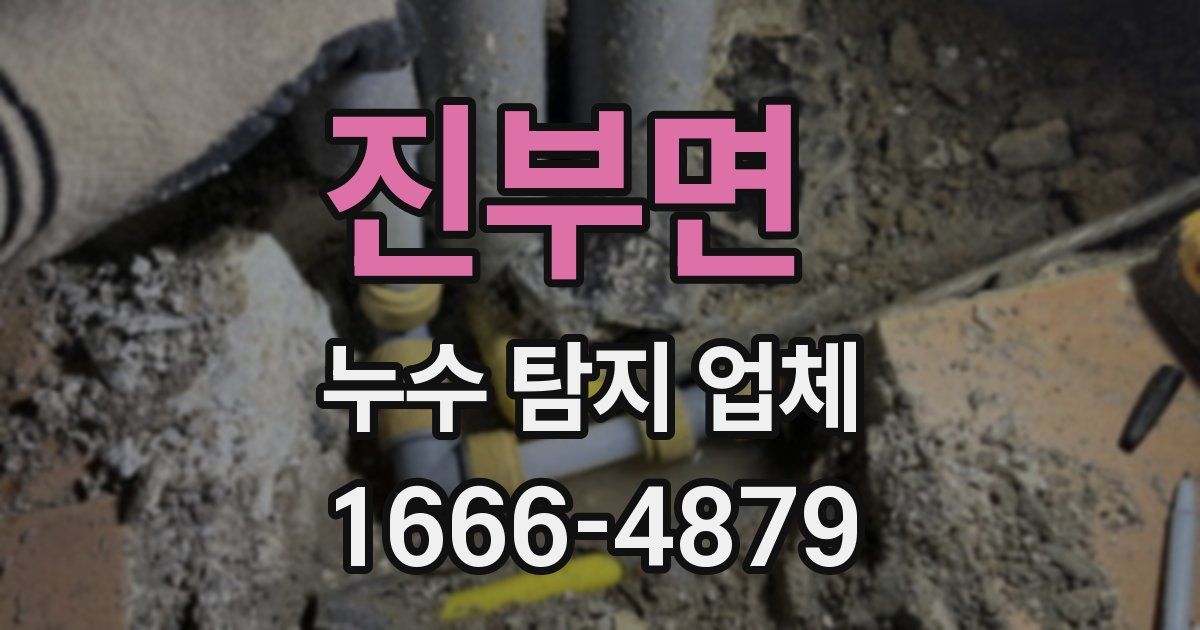 진부면 누수 탐지 업체