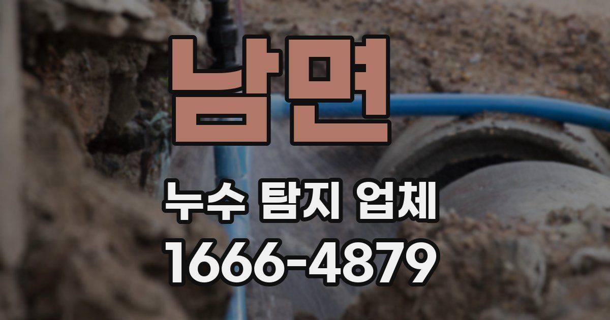 남면 누수 탐지 업체