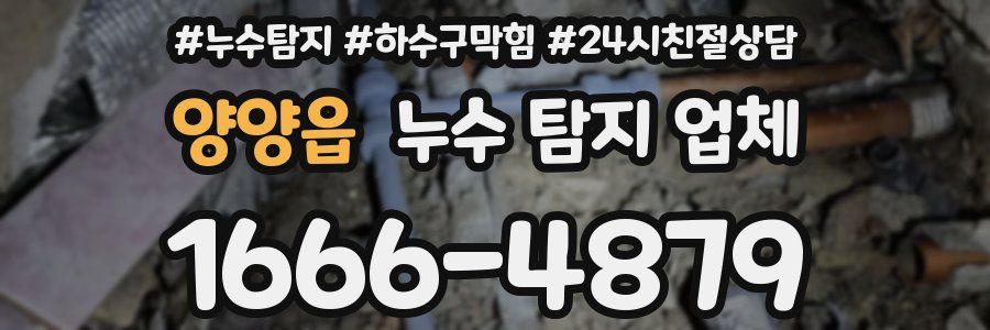 양양읍 누수 탐지 업체