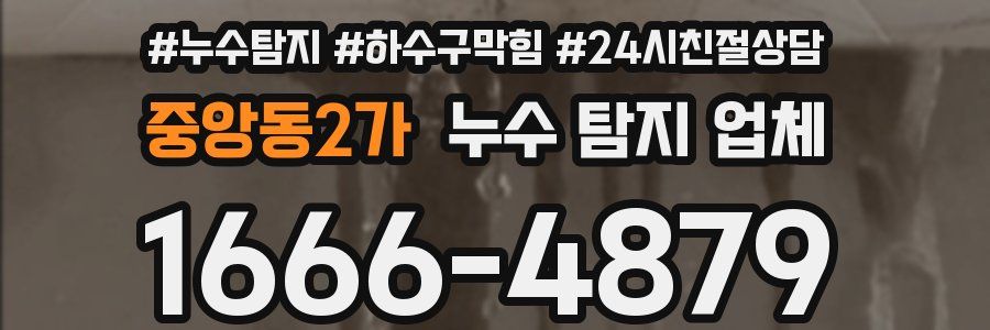 중앙동2가 누수 탐지 업체