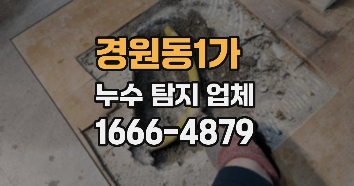경원동1가 누수 탐지 업체
