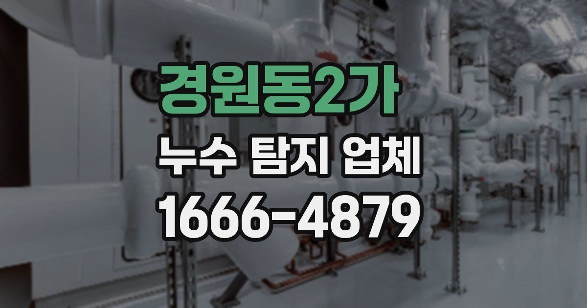 경원동2가 누수 탐지 업체