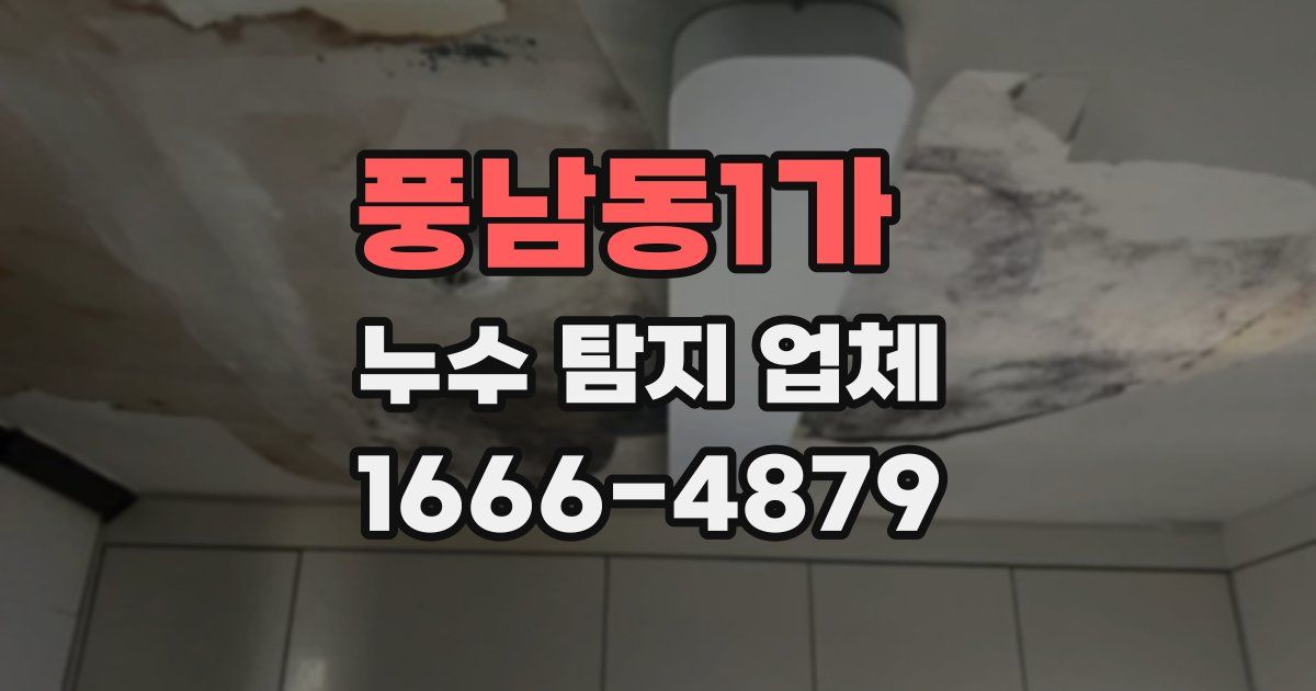 풍남동1가 누수 탐지 업체