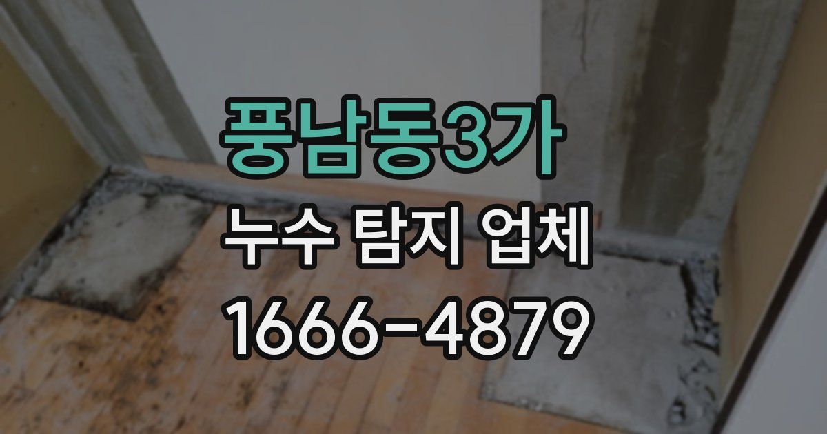 풍남동3가 누수 탐지 업체