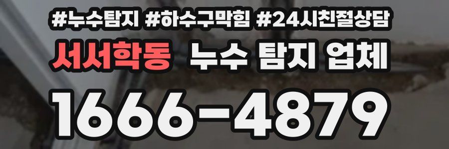 서서학동 누수 탐지 업체