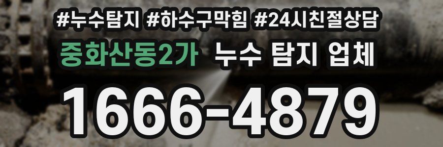 중화산동2가 누수 탐지 업체