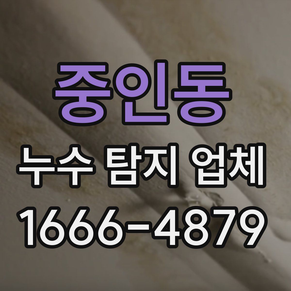 중인동 누수 탐지 업체