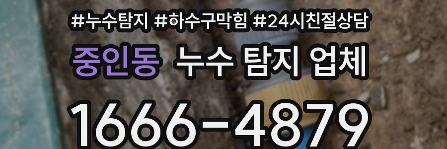 중인동 누수 탐지 업체