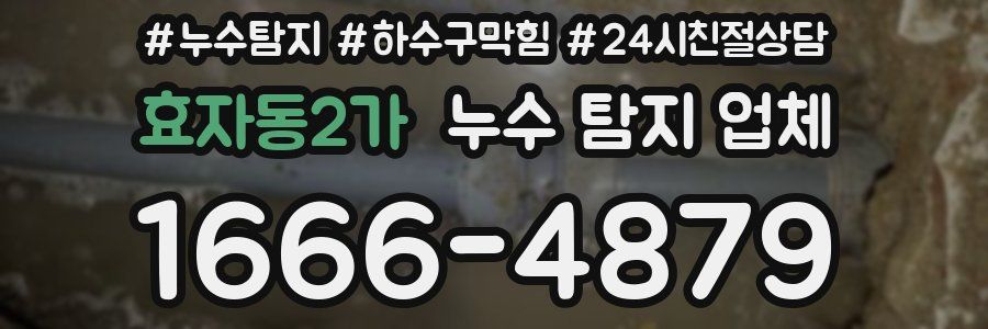 효자동2가 누수 탐지 업체