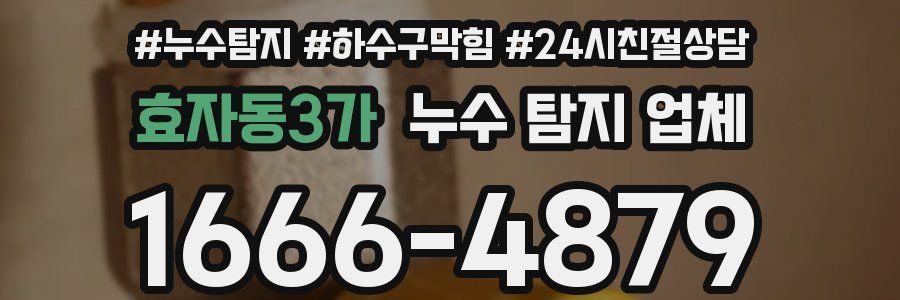 효자동3가 누수 탐지 업체