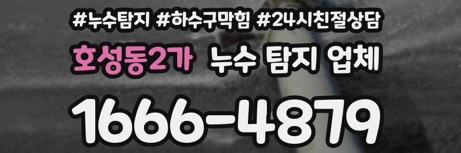 호성동2가 누수 탐지 업체