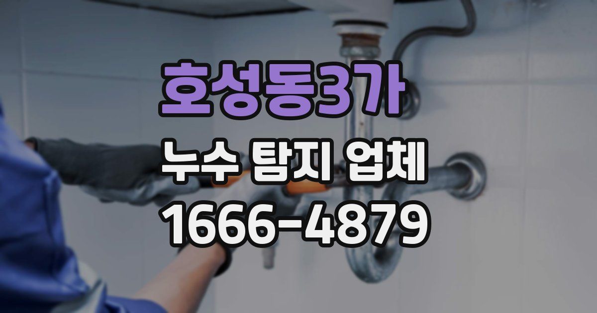 호성동3가 누수 탐지 업체
