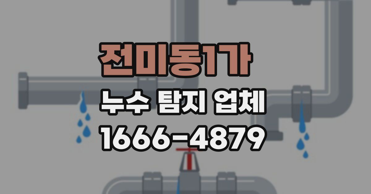 전미동1가 누수 탐지 업체