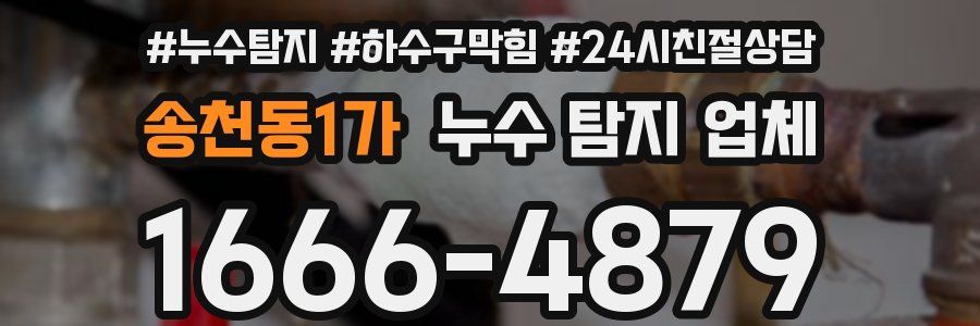 송천동1가 누수 탐지 업체