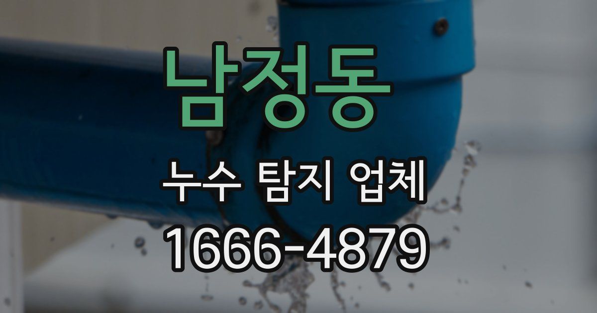 남정동 누수 탐지 업체