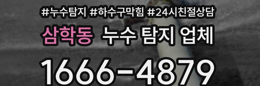 삼학동 누수 탐지 업체