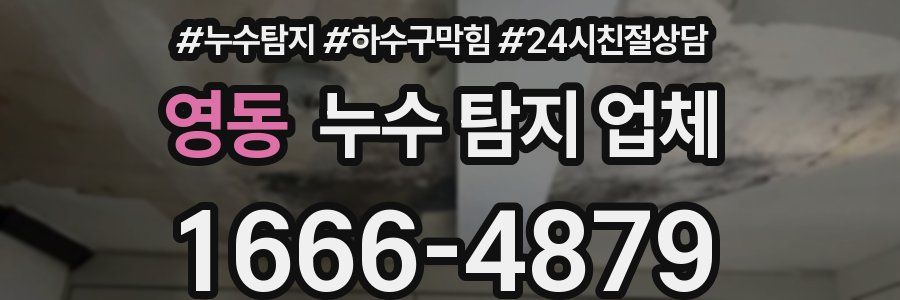 영동 누수 탐지 업체