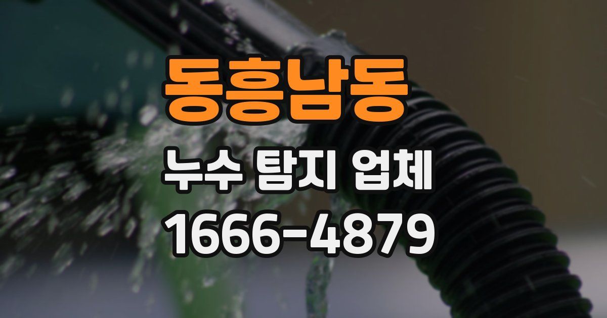 동흥남동 누수 탐지 업체