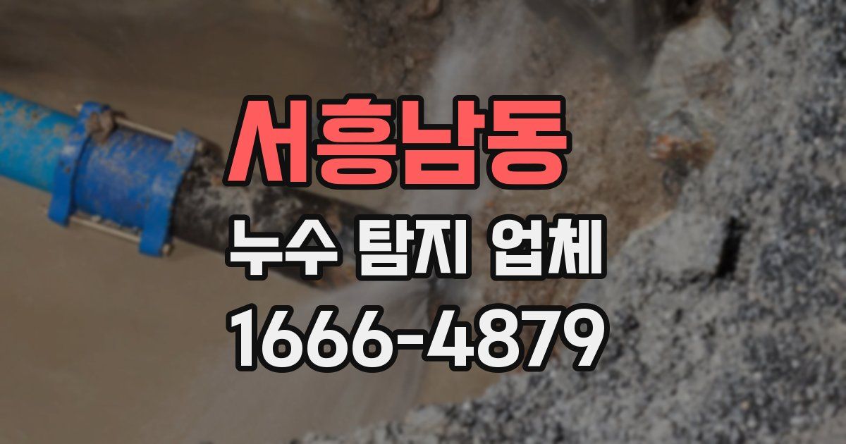 서흥남동 누수 탐지 업체