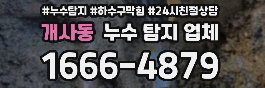 개사동 누수 탐지 업체