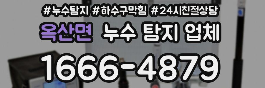 옥산면 누수 탐지 업체