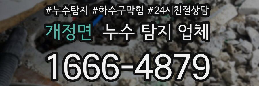개정면 누수 탐지 업체
