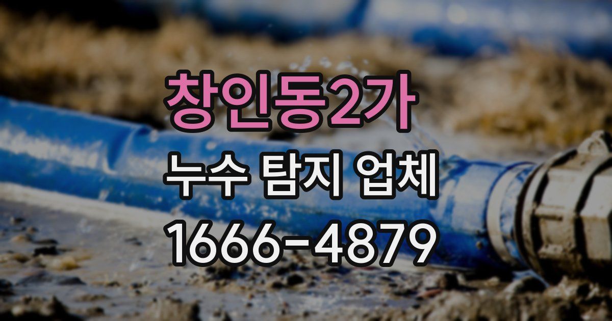 창인동2가 누수 탐지 업체