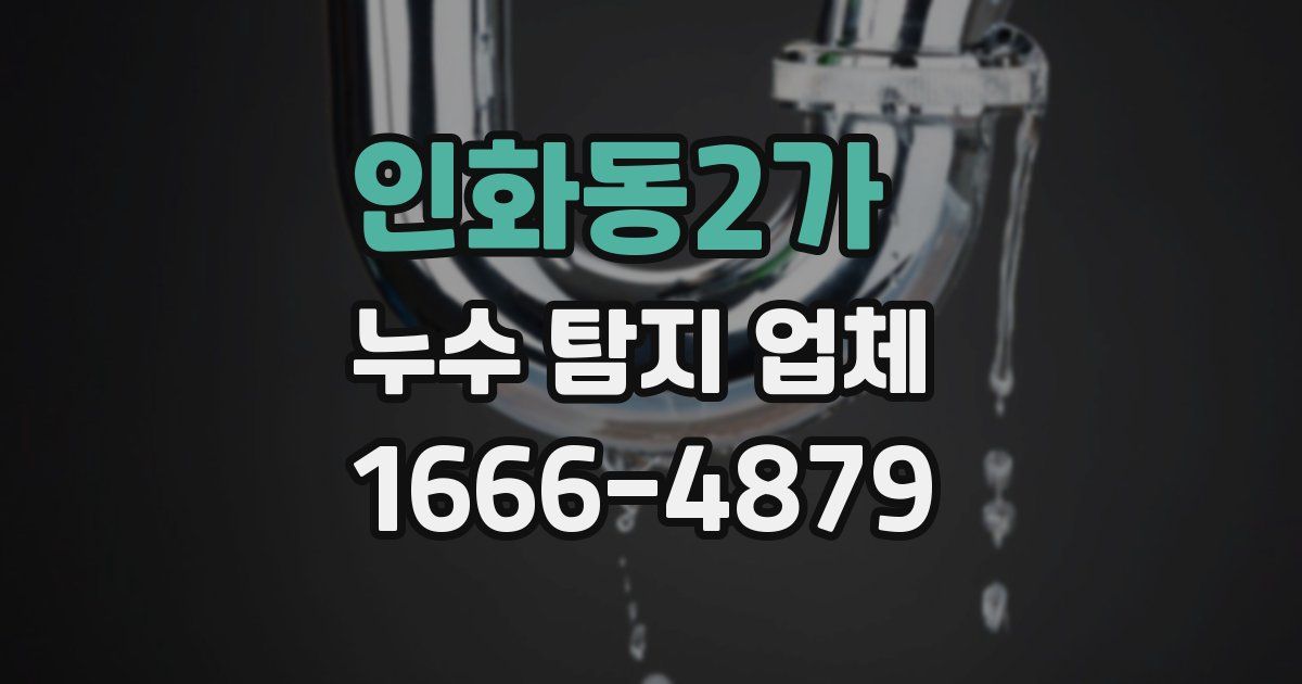 인화동2가 누수 탐지 업체