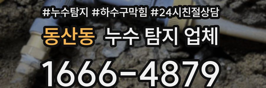 동산동 누수 탐지 업체